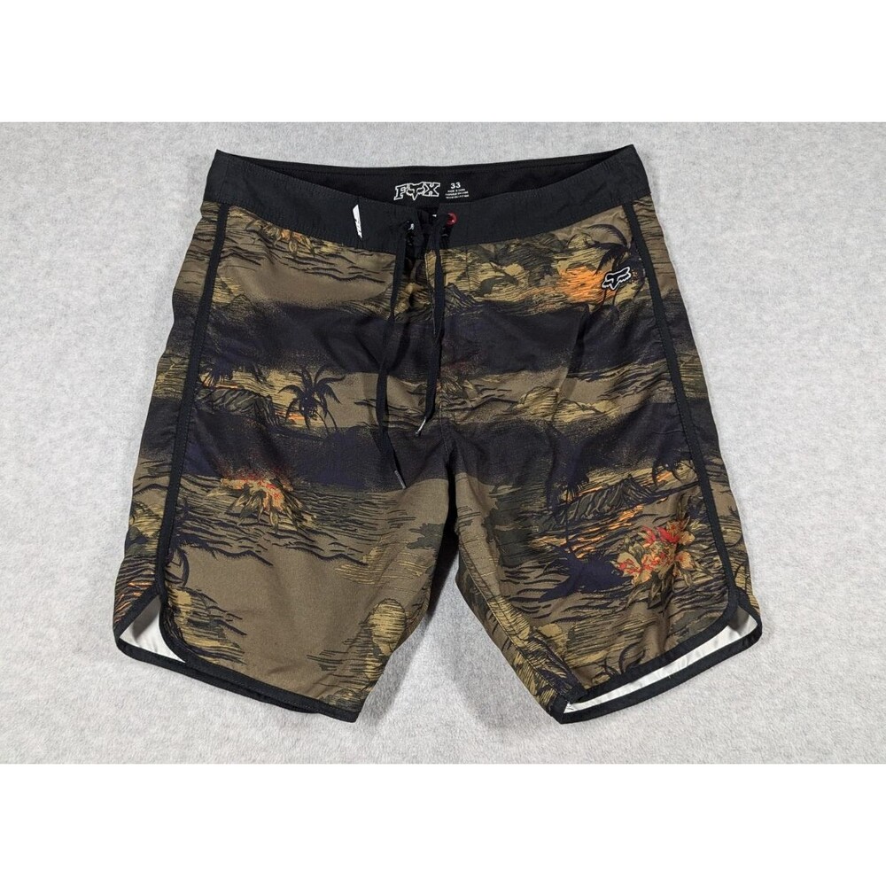 Fox Head Men Shorts 33x8 Raid‎ Boardshort Swim Striped Hawaiian Islands Surf